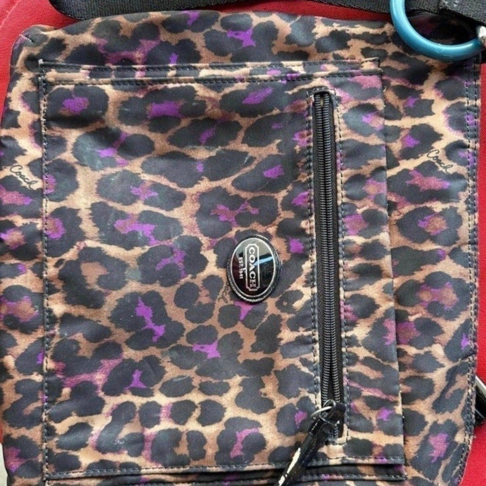 Coach leopard crossbody purse bag